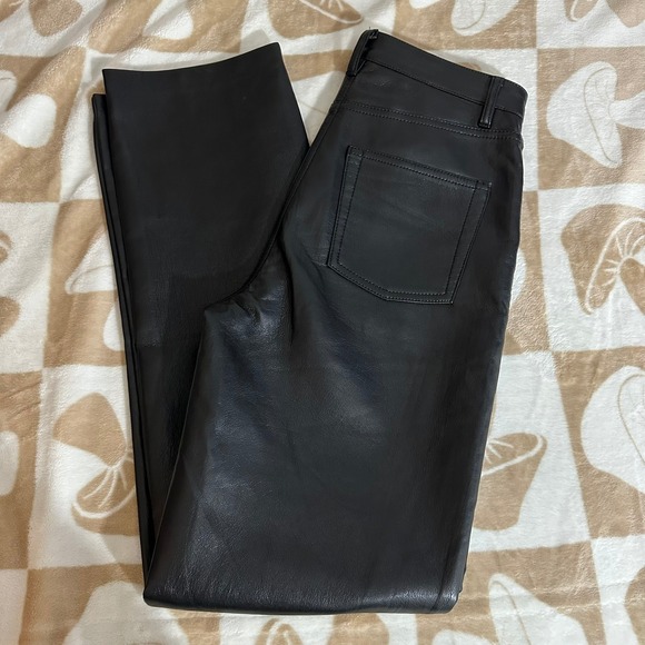 Aritzia Wilfred | Vegan Faux Leather Pants Straight‎ Leg | Women's 2 - Picture 13 of 13